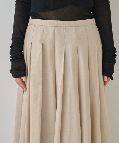 GALLARDAGALANTE（ガリャルダガランテ）の「シアープリーツスカート（スカート・レディース・ブラック/ベージュ・0/1）」の19枚目の写真