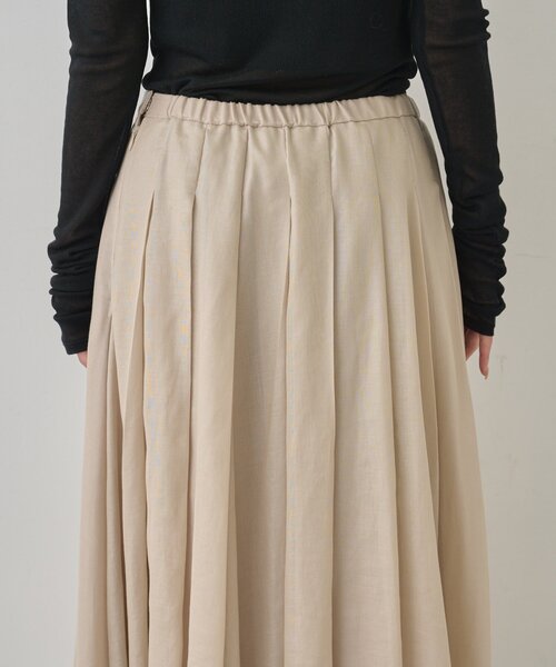 GALLARDAGALANTE（ガリャルダガランテ）の「シアープリーツスカート（スカート・レディース・ブラック/ベージュ・0/1）」の20枚目の写真