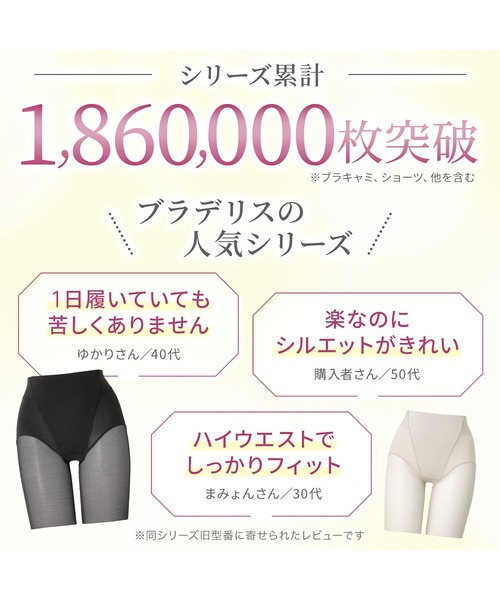 BRADELIS NEWYORK(ブラデリスニューヨーク)の「綿混楽々dailyシェイプパンツ25 ブラデリス 補正下着 補整(ショーツ・レディース・ブラック/グレイッシュベージュ・3L/LL/L/M/S/4L/5L)」の7枚目の写真