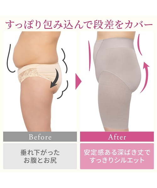 BRADELIS NEWYORK(ブラデリスニューヨーク)の「綿混楽々dailyシェイプパンツ25 ブラデリス 補正下着 補整(ショーツ・レディース・ブラック/グレイッシュベージュ・3L/LL/L/M/S/4L/5L)」の18枚目の写真