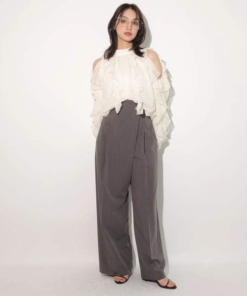 オフショルフリルシアーブラウス（シャツ/ブラウス）｜Rirandture（リ