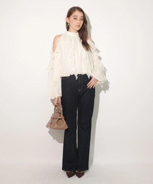 【新品未使用】オフショルフリルシアーブラウス オフショルフリルシアーブラウス | シャツ・ブラウス | Rirandture（リ