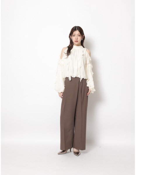 オフショルフリルシアーブラウス（シャツ/ブラウス）｜Rirandture（リ