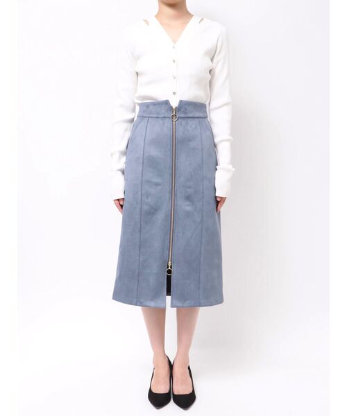 TONAL(トーナル)の「フェイクスエードタイトスカート(スカート・レディース・ライトブルー/ブラウン/ライトグレー・MEDIUM/SMALL)」の15枚目の写真