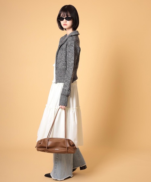 DISPATCHER NO.8（ディスパッチャーナンバーエイト）の「コットンライクフリルキャミワンピース　秋服（ワンピース・レディース・オフホワイト/ダークグレー・ONE SIZE）」の12枚目の写真