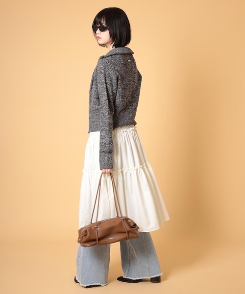 DISPATCHER NO.8（ディスパッチャーナンバーエイト）の「コットンライクフリルキャミワンピース　秋服（ワンピース・レディース・オフホワイト/ダークグレー・ONE SIZE）」の13枚目の写真