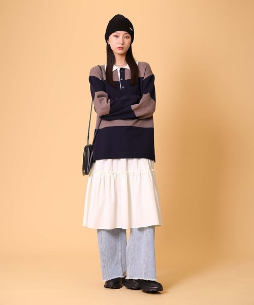 DISPATCHER NO.8（ディスパッチャーナンバーエイト）の「コットンライクフリルキャミワンピース　秋服（ワンピース・レディース・オフホワイト/ダークグレー・ONE SIZE）」の14枚目の写真