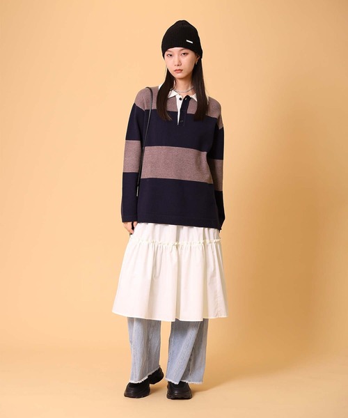 DISPATCHER NO.8（ディスパッチャーナンバーエイト）の「コットンライクフリルキャミワンピース　秋服（ワンピース・レディース・オフホワイト/ダークグレー・ONE SIZE）」の15枚目の写真