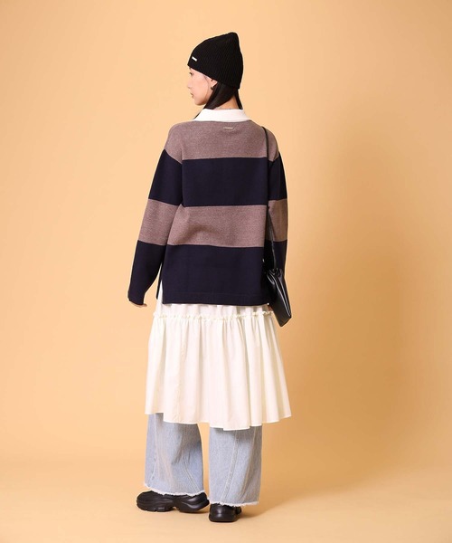 DISPATCHER NO.8（ディスパッチャーナンバーエイト）の「コットンライクフリルキャミワンピース　秋服（ワンピース・レディース・オフホワイト/ダークグレー・ONE SIZE）」の16枚目の写真