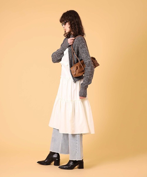 DISPATCHER NO.8（ディスパッチャーナンバーエイト）の「コットンライクフリルキャミワンピース　秋服（ワンピース・レディース・オフホワイト/ダークグレー・ONE SIZE）」の20枚目の写真