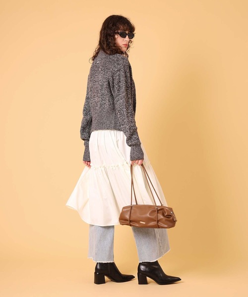 DISPATCHER NO.8（ディスパッチャーナンバーエイト）の「コットンライクフリルキャミワンピース　秋服（ワンピース・レディース・オフホワイト/ダークグレー・ONE SIZE）」の21枚目の写真