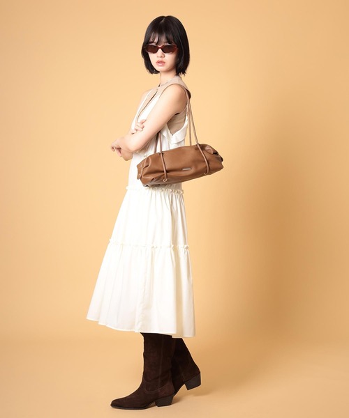 DISPATCHER NO.8（ディスパッチャーナンバーエイト）の「コットンライクフリルキャミワンピース　秋服（ワンピース・レディース・オフホワイト/ダークグレー・ONE SIZE）」の4枚目の写真