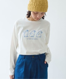 bulle de savon（ビュルデサボン）の「ペンギン刺繍 Tシャツ（Tシャツ/カットソー）」