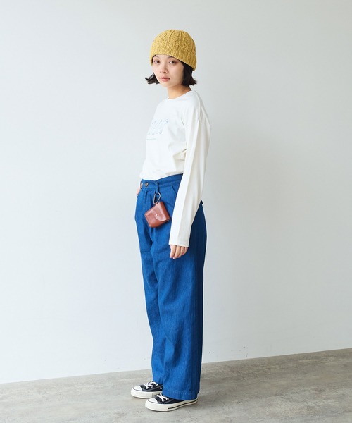 bulle de savon（ビュルデサボン）の「《early spring》ペンギン刺繍 Tシャツ（Tシャツ/カットソー・レディース・ホワイト/チャコールグレー/サックスブルー・FREE）」の12枚目の写真