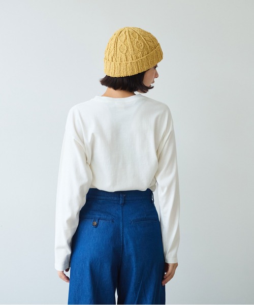 bulle de savon（ビュルデサボン）の「《early spring》ペンギン刺繍 Tシャツ（Tシャツ/カットソー・レディース・ホワイト/チャコールグレー/サックスブルー・FREE）」の8枚目の写真