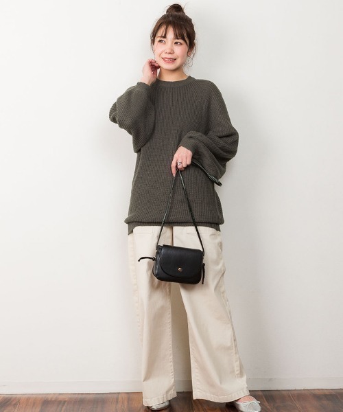 RCD(アールシーディー)の「バルーン袖ゆるニット(ニット/セーター・レディース・ブラック/グレー/モカ/オフホワイト・M-L/LL~3L/4L~5L)」の21枚目の写真