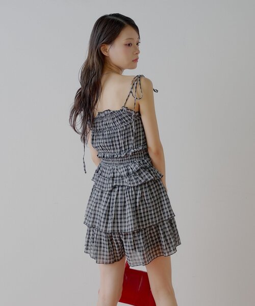 Chico（チコ）の「シアーレースベアキャミショートパンツセット（ワンピース・レディース・ブラック系その他2/ブラウン系その他2/ブラック・FREE）」の12枚目の写真