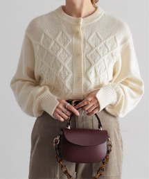 ノンブルアンペール 圧縮ウールジャガードカーディガン F レディース