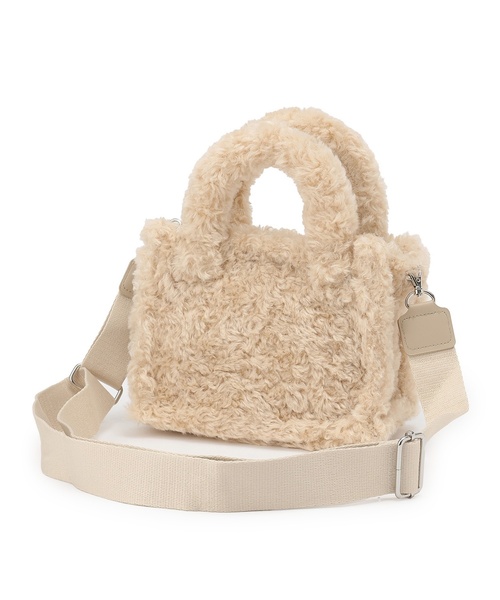 pom ponette junior(ポンポネットジュニア)の「チャームつきボアショルダーバッグ(ショルダーバッグ・キッズ・アイボリー・F)」の9枚目の写真