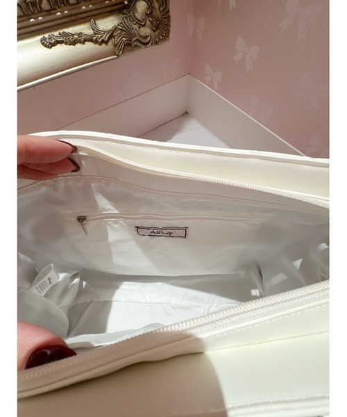 Ank Rouge（アンクルージュ）の「ビジューキルティング合皮A4トートBAG（トートバッグ・レディース・ホワイト/ブラック・FREE）」の11枚目の写真