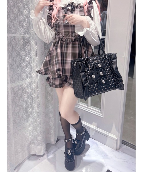 Ank Rouge（アンクルージュ）の「ビジューキルティング合皮A4トートBAG（トートバッグ・レディース・ホワイト/ブラック・FREE）」の19枚目の写真