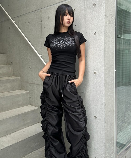 KsG(ケーエスジー)の「heart attack print T(Tシャツ/カットソー・レディース・ブラック・SMALL/MEDIUM/LARGE)」の6枚目の写真