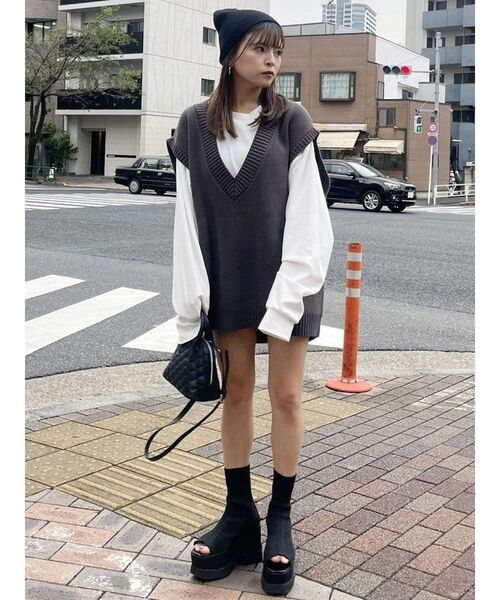 MURUA(ムルーア)の「ジャガードソックブーツサンダル(サンダル・レディース・ブラック・22.5/24.5/23.5)」の12枚目の写真