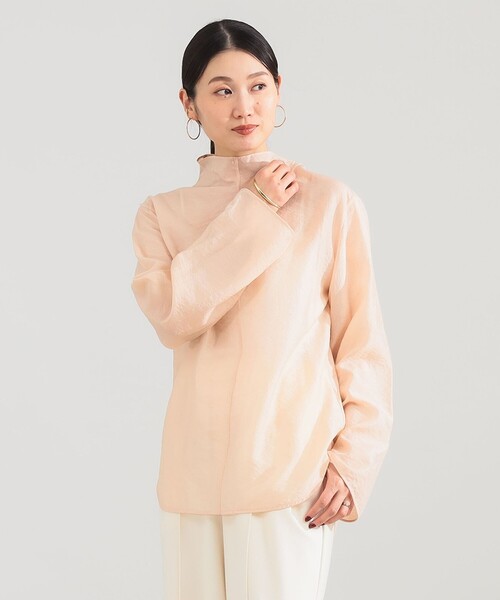 Demi-Luxe BEAMS(デミルクス ビームス)の「【12/4値下げ】オフタートル ブラウス(シャツ/ブラウス・レディース・ホワイト/ネイビー/ピンク・36/38)」の3枚目の写真