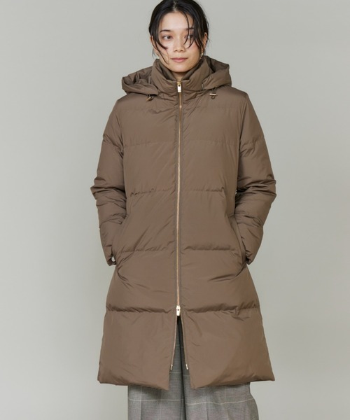 INED（イネド）の「スタンドカラーフードダウンコート「ロング丈」（ダウンジャケット/コート・レディース・ブラック/モカ/ベージュ・7号/11号/9号）」の15枚目の写真