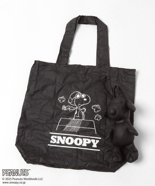 Me%（ミィパーセント）の「SNOOPY/トートバッグ　 592972（エコバッグ/サブバッグ・レディース・ブラック/ブラウン/シルバー/ブルー・FREE）」の19枚目の写真