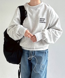 ANME | 裏起毛ロゴ刺繍ANMEスウェットトップス(スウェット)