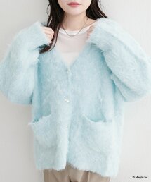 natural couture | 【miffyコラボ】miffy釦ミドルシャギーカーデ(カーディガン/ボレロ)