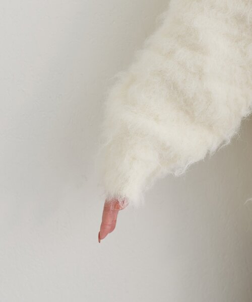 natural couture（ナチュラルクチュール）の「【miffyコラボ】miffy釦ミドルシャギーカーデ（カーディガン/ボレロ・レディース・ピンク/ネイビー/ブラウン/オフホワイト/サックスブルー・FREE）」の19枚目の写真