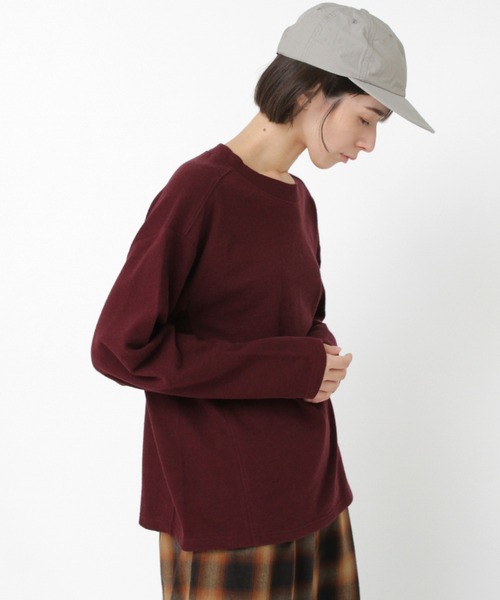RNA-N（アールエヌエーエヌ）の「M2535 ブロックインレイロングスリーブブルオーバー（Tシャツ/カットソー・レディース・ブラック/バーガンディー/キナリ・FREE）」の16枚目の写真