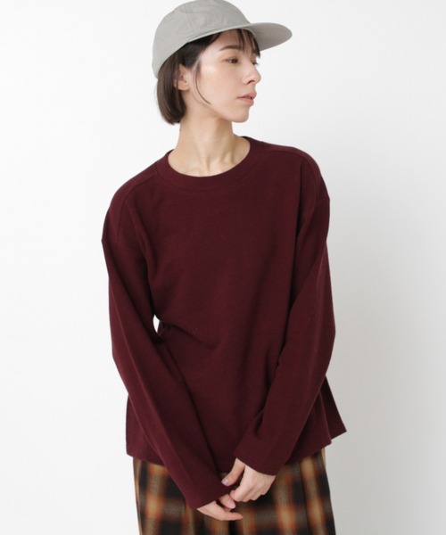 RNA-N（アールエヌエーエヌ）の「M2535 ブロックインレイロングスリーブブルオーバー（Tシャツ/カットソー・レディース・ブラック/バーガンディー/キナリ・FREE）」の15枚目の写真
