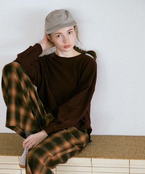 RNA-N（アールエヌエーエヌ）の「M2535 ブロックインレイロングスリーブブルオーバー（Tシャツ/カットソー・レディース・ブラック/バーガンディー/キナリ・FREE）」の5枚目の写真