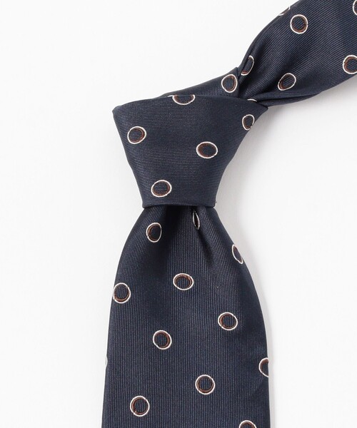 セール】シルク サークル小紋柄 ジャカード ネクタイ（ネクタイ