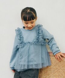 p.premier | 【ジュニア対応】ドットチュールフリルビスチェドッキングトレーナー(スウェット)