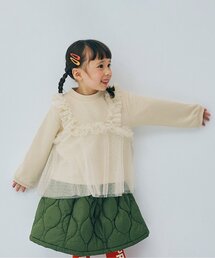 p.premier | 【ジュニア対応】ドットチュールフリルビスチェドッキングトレーナー(スウェット)