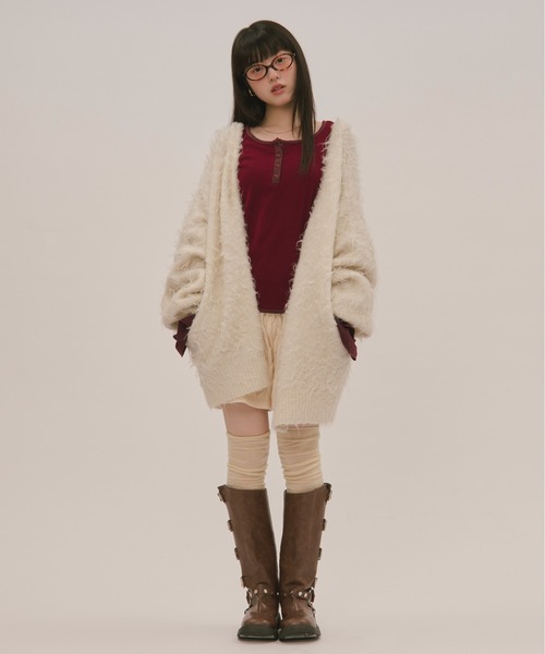 bell sleeve rib tops / ベルスリーブリブトップス（Tシャツ