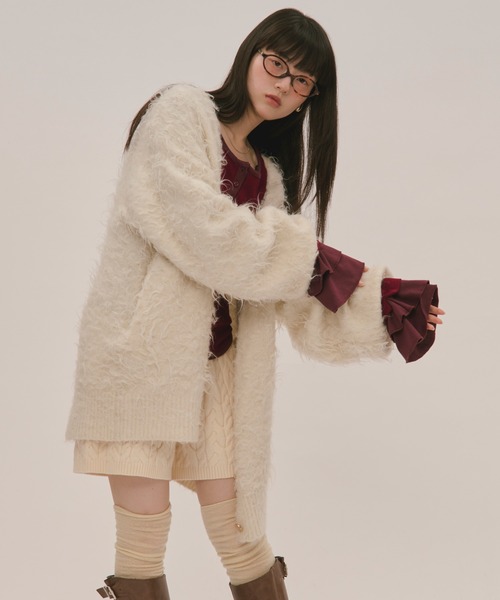 bell sleeve rib tops / ベルスリーブリブトップス（Tシャツ