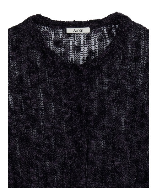 Ameri（アメリ）の「MELANGE NEP KNIT TOP（ニット/セーター・レディース・ブラック/ホワイト/ライム・FREE）」の17枚目の写真