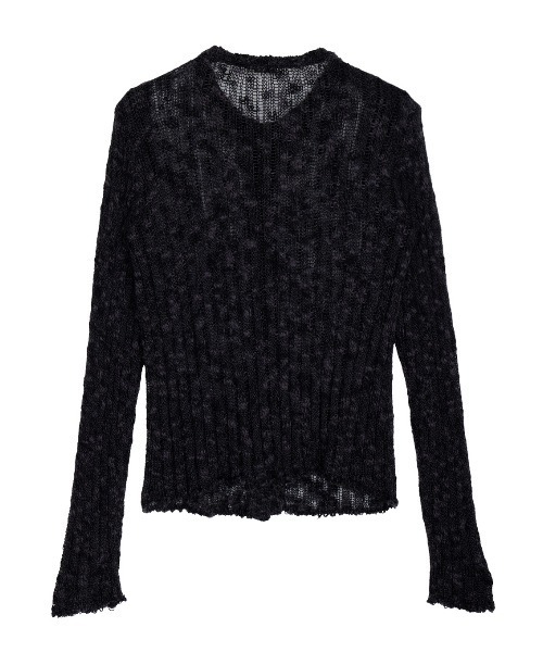 Ameri（アメリ）の「MELANGE NEP KNIT TOP（ニット/セーター・レディース・ブラック/ホワイト/ライム・FREE）」の21枚目の写真