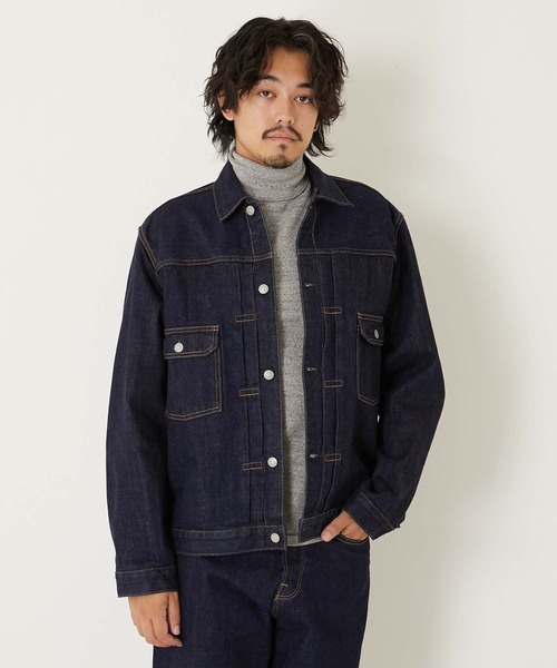 BLUE BLUE(ブルーブルー)の「スーピマセルビッチデニム 2nd タイプ トラッカージャケット(デニムジャケット・メンズ・インディゴブルー・S/M/XL/L)」の6枚目の写真
