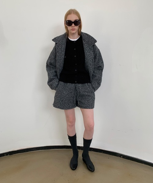 chuclla（チュクラ）の「【LONSLAN】 ウールライクショートコート CHLONW25a019（その他アウター・レディース・グレー/ブラウン・M）」の3枚目の写真