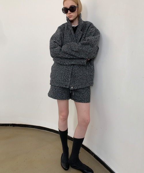 chuclla（チュクラ）の「【LONSLAN】 ウールライクショートコート CHLONW25a019（その他アウター・レディース・グレー/ブラウン・M）」の5枚目の写真