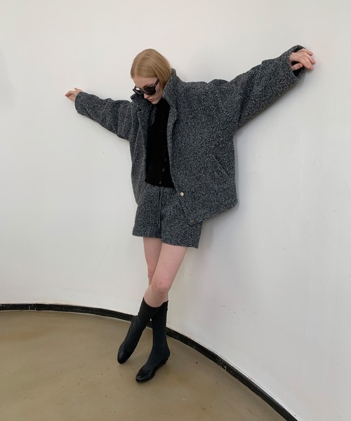 chuclla（チュクラ）の「【LONSLAN】 ウールライクショートコート CHLONW25a019（その他アウター・レディース・グレー/ブラウン・M）」の6枚目の写真