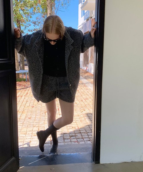 chuclla（チュクラ）の「【LONSLAN】 ウールライクショートコート CHLONW25a019（その他アウター・レディース・グレー/ブラウン・M）」の12枚目の写真