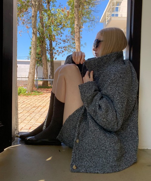 chuclla（チュクラ）の「【LONSLAN】 ウールライクショートコート CHLONW25a019（その他アウター・レディース・グレー/ブラウン・M）」の13枚目の写真