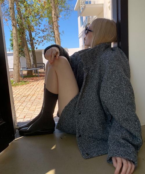 chuclla（チュクラ）の「【LONSLAN】 ウールライクショートコート CHLONW25a019（その他アウター・レディース・グレー/ブラウン・M）」の17枚目の写真